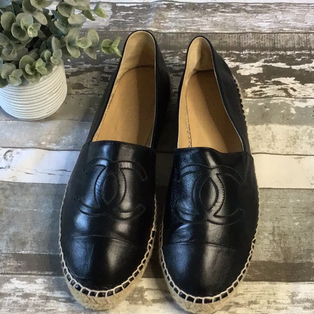 CHANEL Black Espadrilles Sz EU 41 - Picture 2 of 11